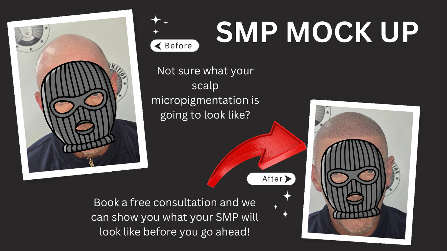 Hair tattoo mockup for clients